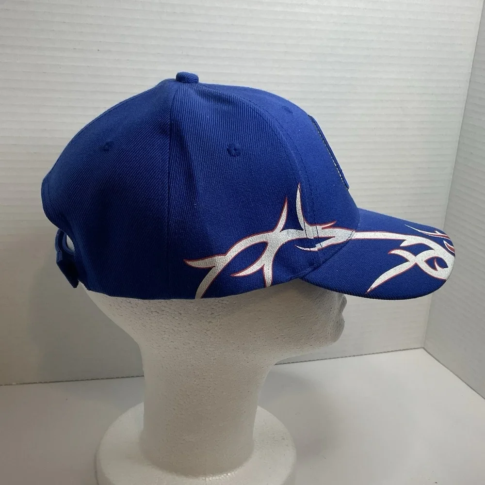 United States Navy Hat Cap Blue With Red Flames Fire Eagle Emblem Adjustable